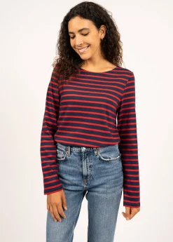 Saint James Sailor Striped Shirts*Minquiers unisex striped sailor shirt Marine/tulipe