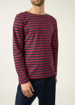 Saint James Sailor Striped Shirts*Minquiers unisex striped sailor shirt Marine/tulipe