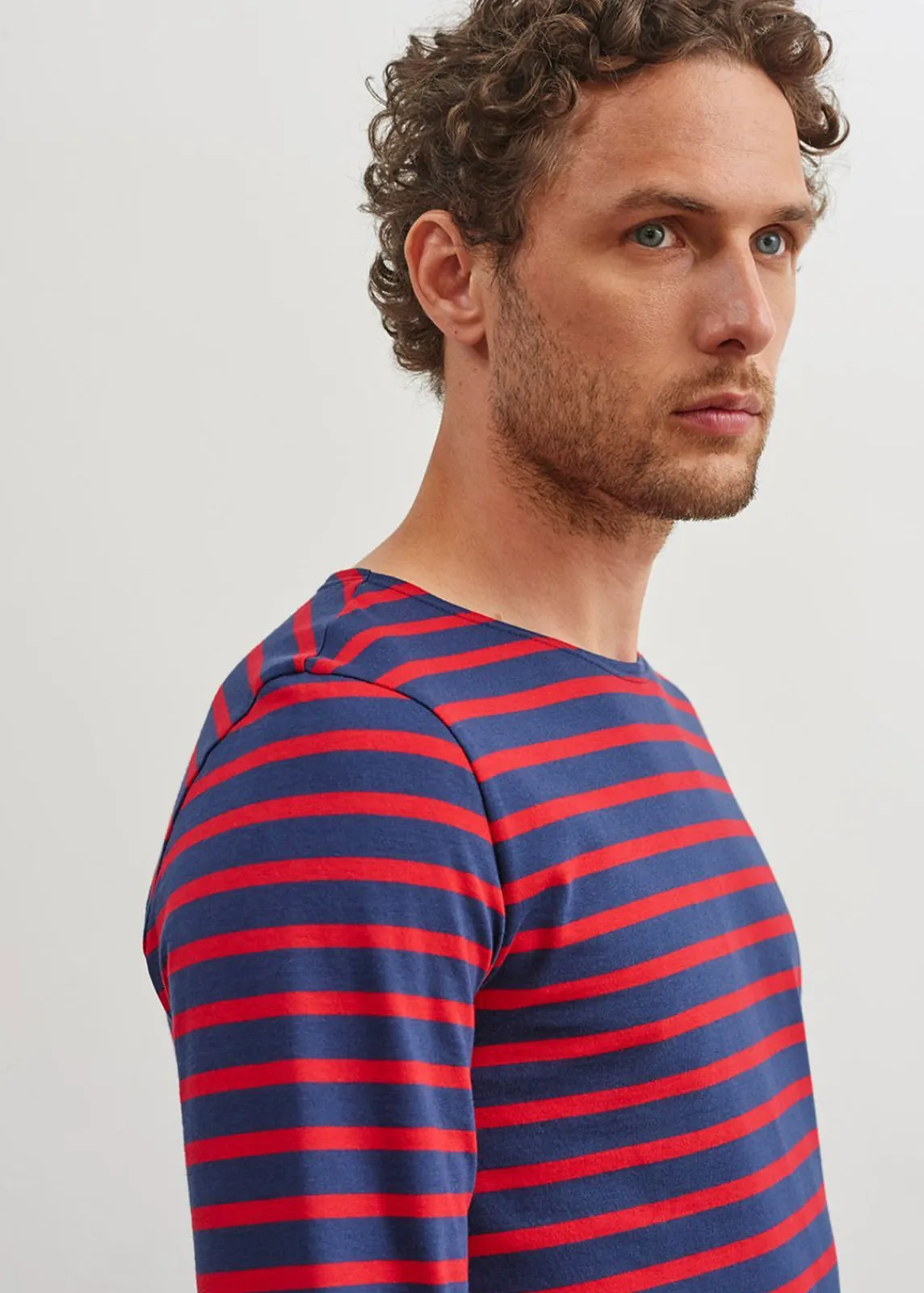 Saint James Sailor Striped Shirts*Minquiers unisex striped sailor shirt Marine/tulipe