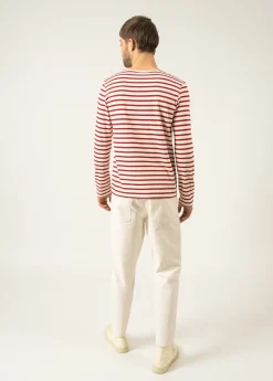 Saint James Sailor Striped Shirts*Minquiers unisex striped sailor shirt Ecru/persan