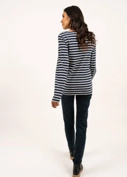 Saint James Sailor Striped Shirts|Sailor Striped Shirts*Minquiers unisex striped sailor shirt Marine/ecru