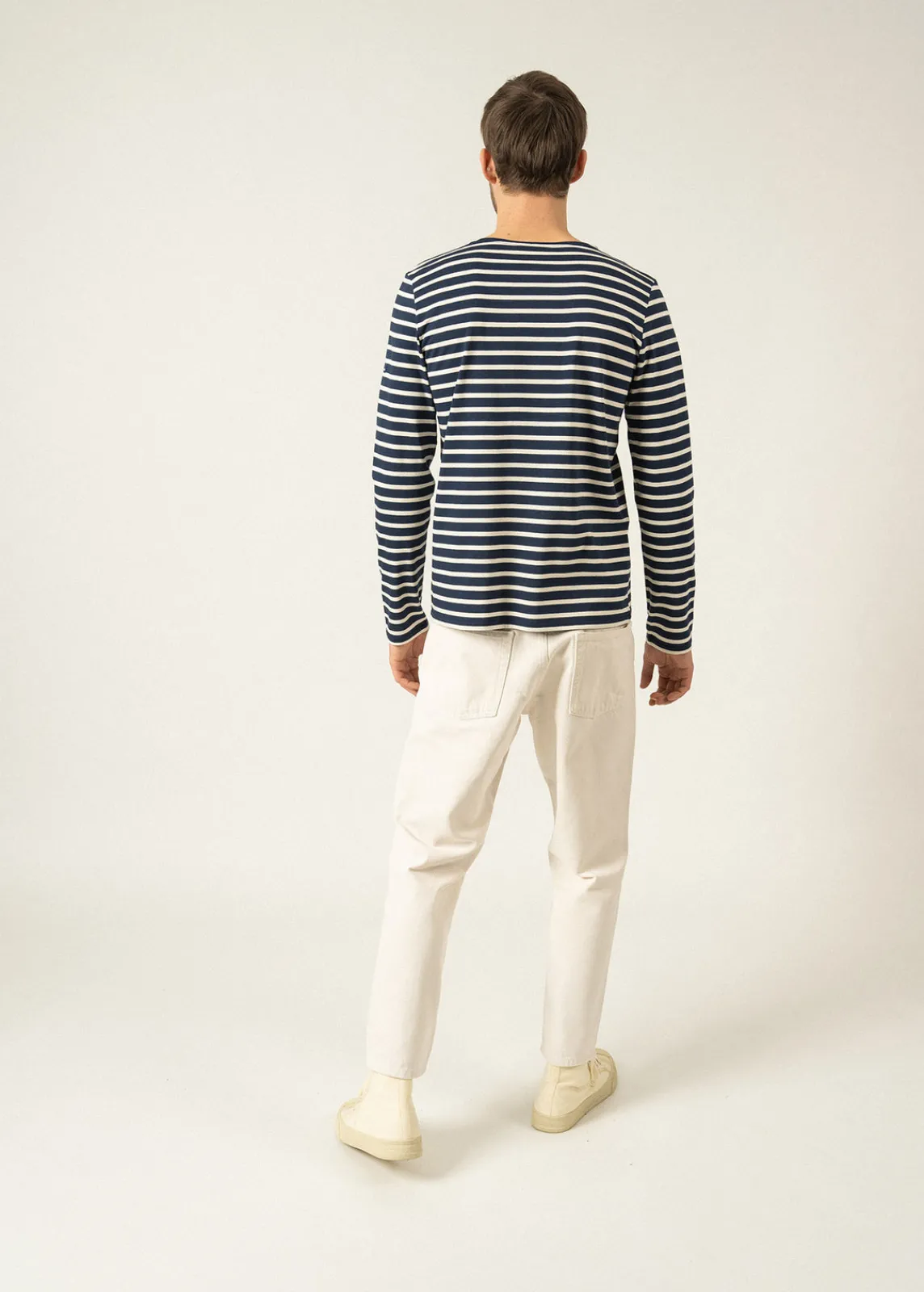 Saint James Sailor Striped Shirts|Sailor Striped Shirts*Minquiers unisex striped sailor shirt Marine/ecru