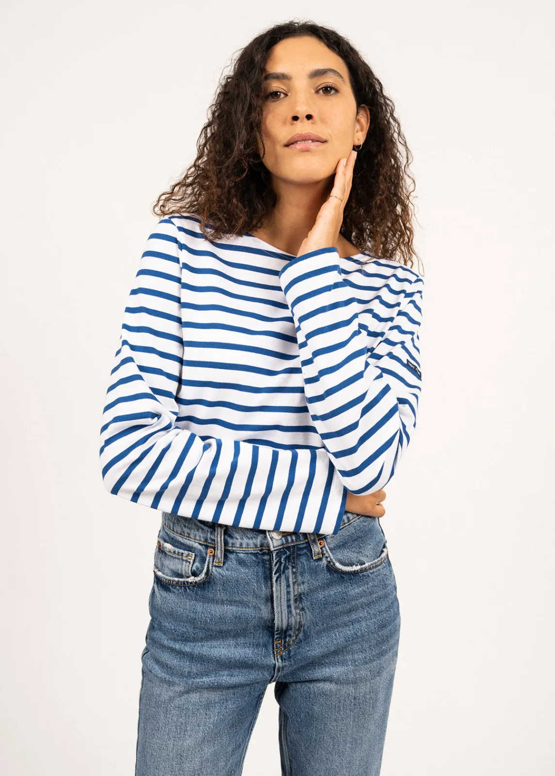 Saint James Sailor Striped Shirts|Sailor Striped Shirts*Minquiers unisex striped sailor shirt Neige/gitane