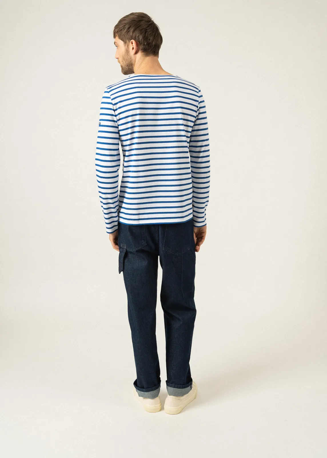 Saint James Sailor Striped Shirts|Sailor Striped Shirts*Minquiers unisex striped sailor shirt Neige/gitane