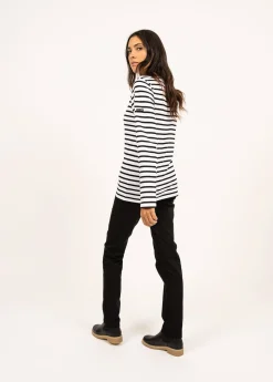 Saint James Sailor Striped Shirts*Minquiers unisex striped sailor shirt Neige/noir