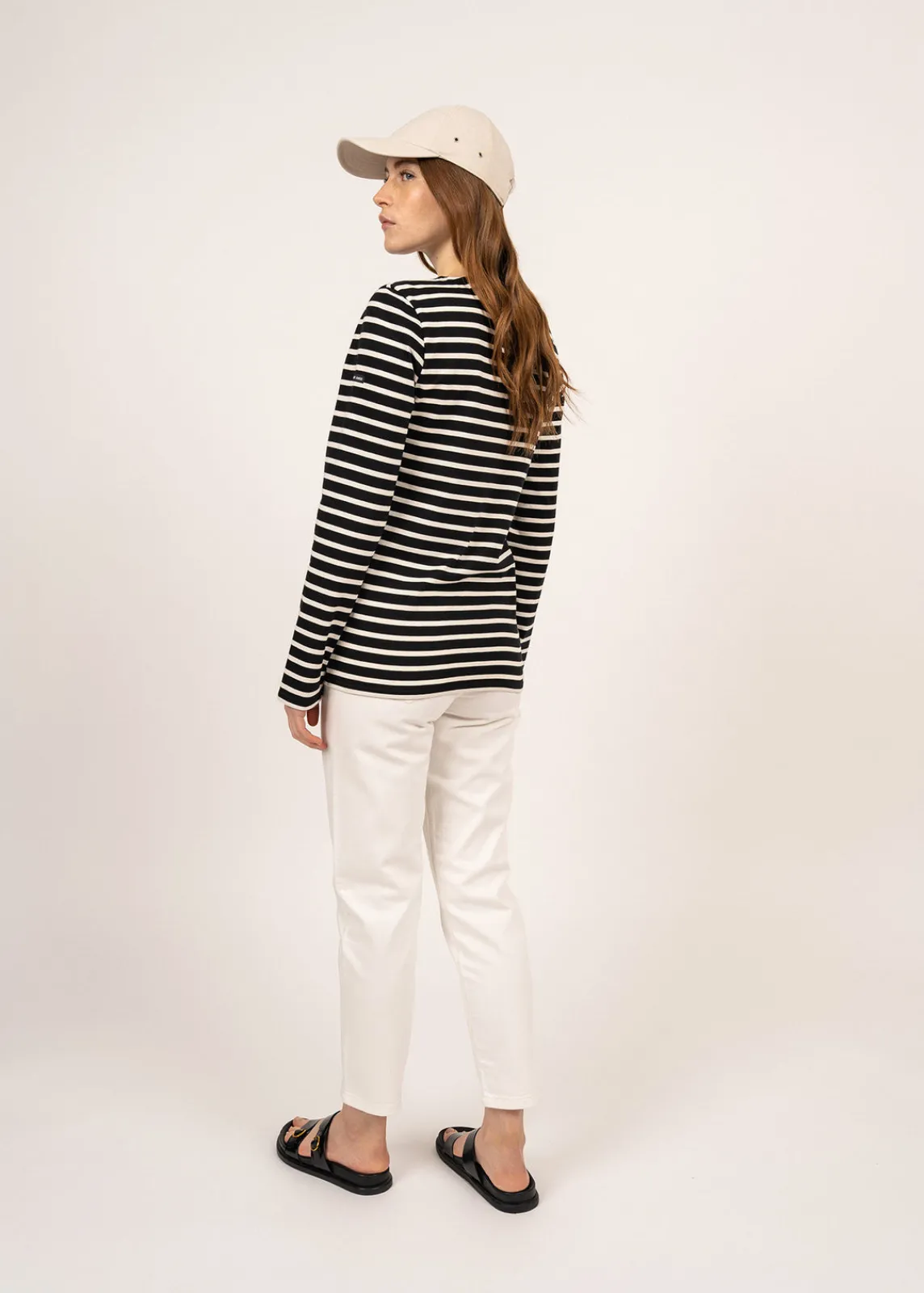 Saint James Sailor Striped Shirts|Sailor Striped Shirts*Minquiers unisex striped sailor shirt Noir/ecru