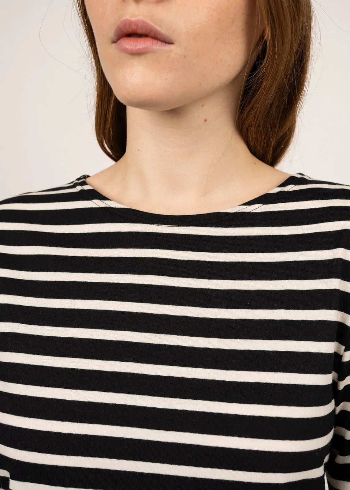 Saint James Sailor Striped Shirts|Sailor Striped Shirts*Minquiers unisex striped sailor shirt Noir/ecru