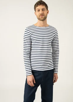 Saint James Sailor Striped Shirts|Sailor Striped Shirts*Minquiers unisex striped sailor shirt Neige/marine