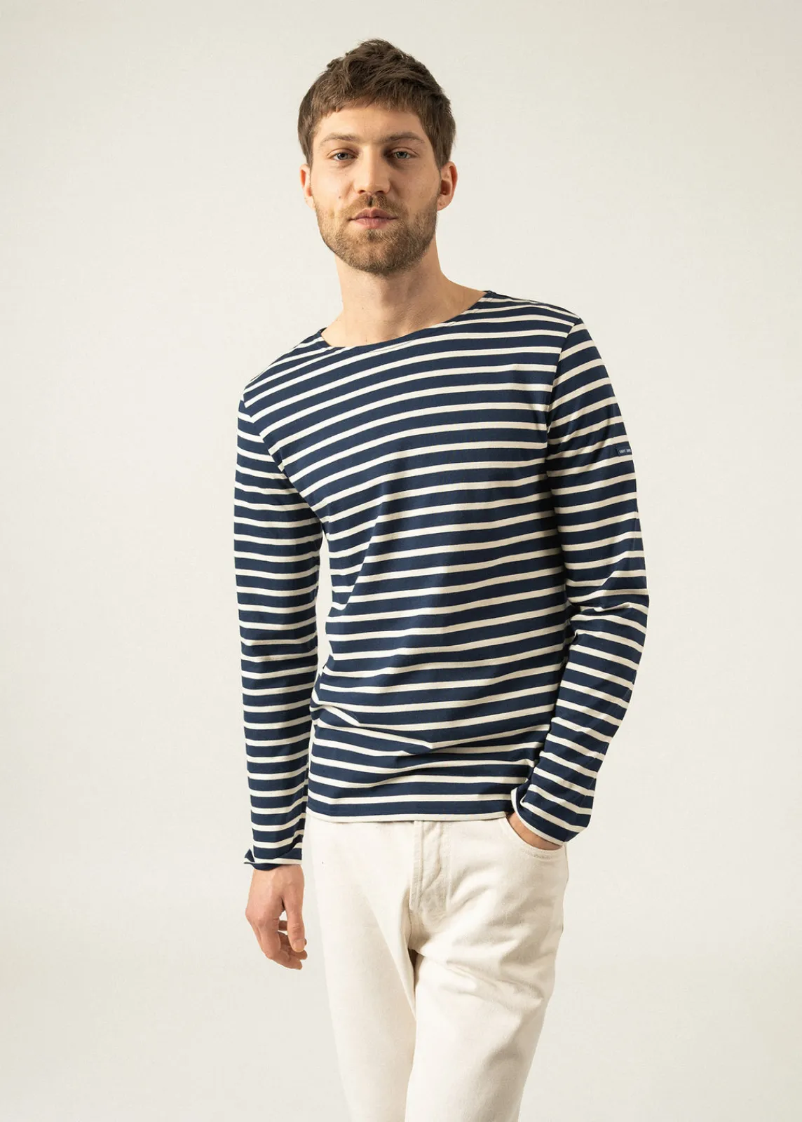 Saint James Sailor Striped Shirts*Minquiers unisex striped sailor shirt Marine/ecru