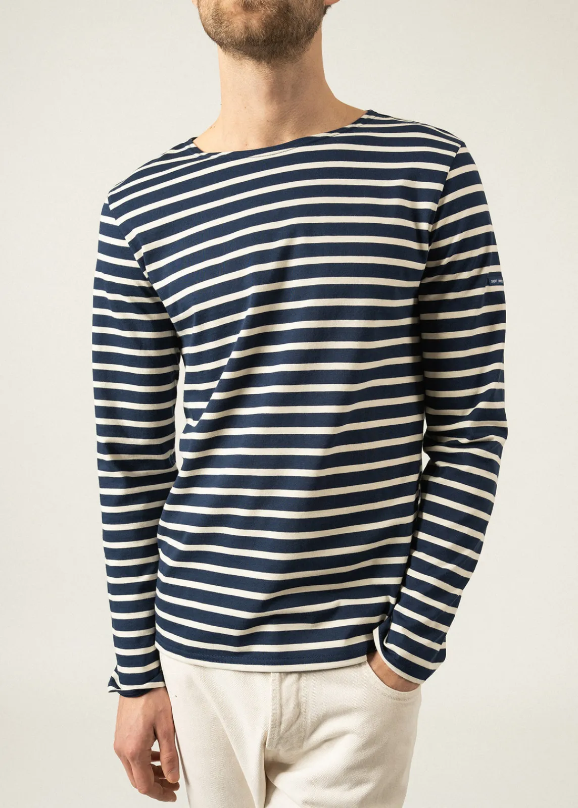 Saint James Sailor Striped Shirts*Minquiers unisex striped sailor shirt Marine/ecru