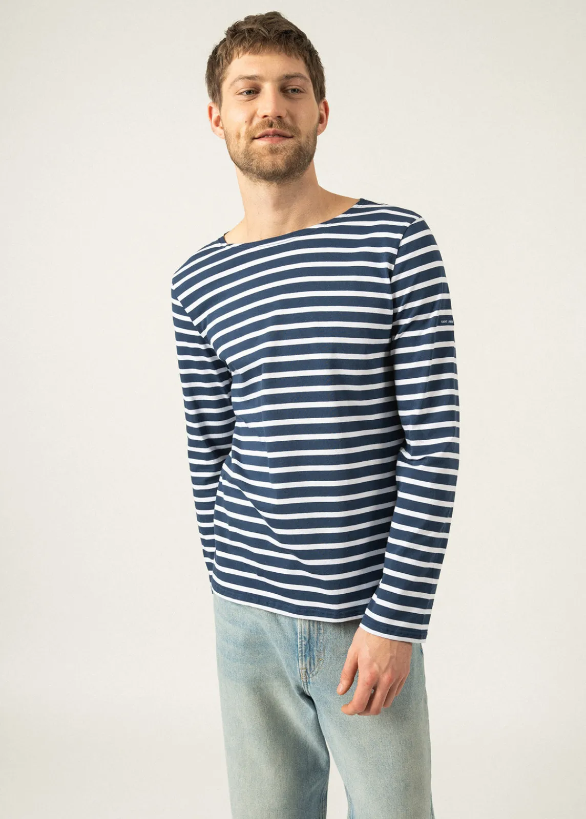 Saint James Sailor Striped Shirts*Minquiers unisex striped sailor shirt Marine/neige