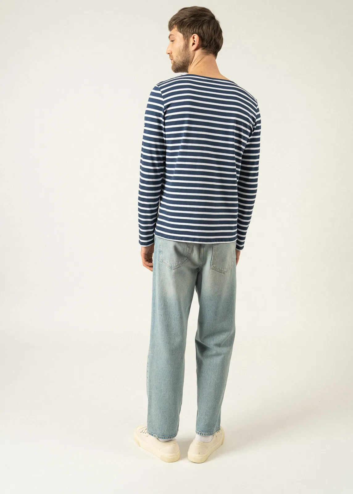 Saint James Sailor Striped Shirts*Minquiers unisex striped sailor shirt Marine/neige