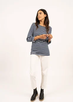 Saint James Sailor Striped Shirts*Minquiers unisex striped sailor shirt Marine/neige