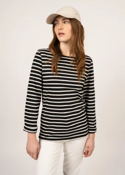 Saint James Sailor Striped Shirts*Minquiers unisex striped sailor shirt Noir/ecru