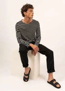 Saint James Sailor Striped Shirts*Minquiers unisex striped sailor shirt Noir/ecru