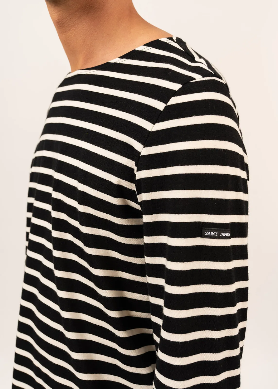Saint James Sailor Striped Shirts*Minquiers unisex striped sailor shirt Noir/ecru