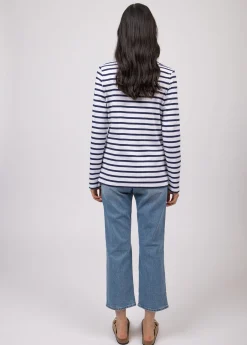 Saint James Sailor Striped Shirts*Minquilock iconic sailor striped shirt Neige/marine