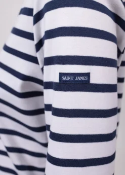 Saint James Sailor Striped Shirts*Minquilock iconic sailor striped shirt Neige/marine