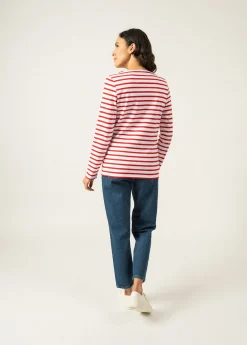 Saint James Sailor Striped Shirts|Sailor Striped Shirts*Minquilock iconic sailor striped shirt Neige/tulipe
