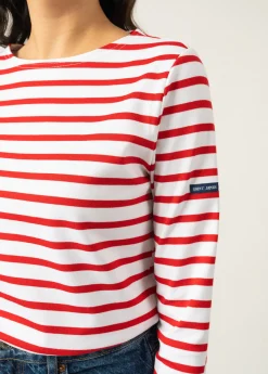 Saint James Sailor Striped Shirts|Sailor Striped Shirts*Minquilock iconic sailor striped shirt Neige/tulipe