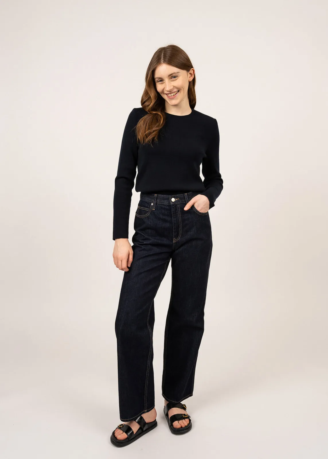 Saint James Jumpers, Cardigans, Jackets*Molène fine jumper Navy