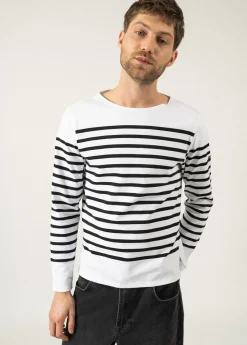 Saint James Sailor Striped Shirts*Naval authentic striped sailor shirt Neige/noir