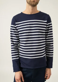 Saint James Sailor Striped Shirts*Naval authentic striped sailor shirt Marine/neige