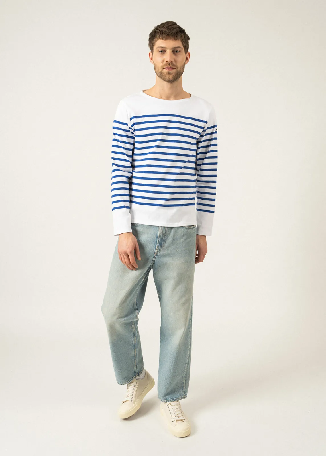 Saint James Sailor Striped Shirts|Sailor Striped Shirts*Naval authentic striped sailor shirt Neige/gitane