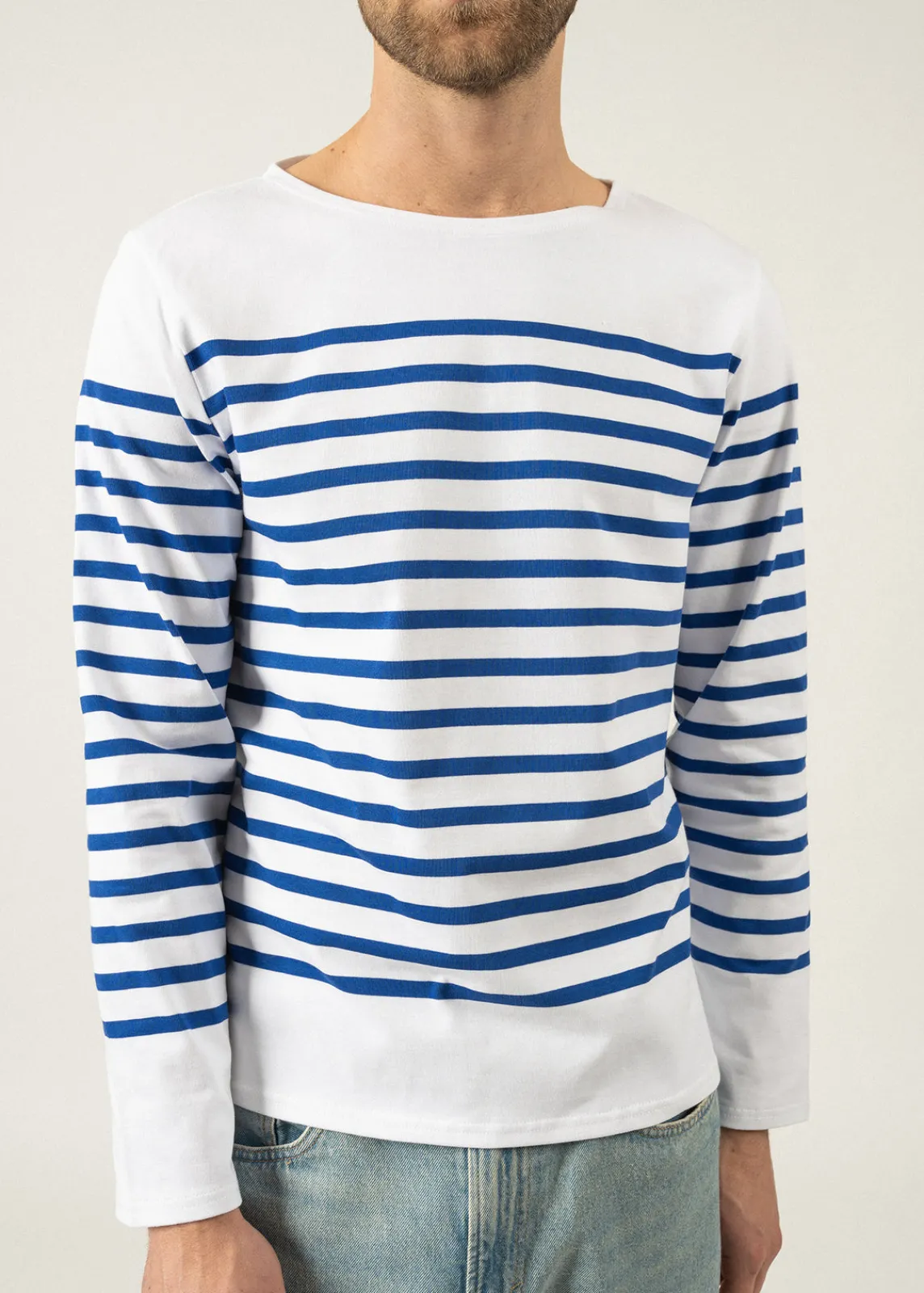Saint James Sailor Striped Shirts|Sailor Striped Shirts*Naval authentic striped sailor shirt Neige/gitane