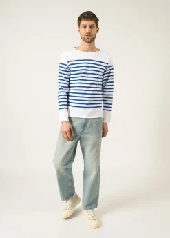 Saint James Sailor Striped Shirts*Naval authentic striped sailor shirt Neige/gitane