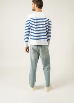Saint James Sailor Striped Shirts*Naval authentic striped sailor shirt Neige/gitane
