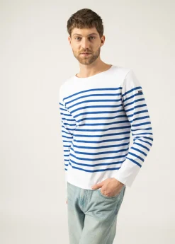 Saint James Sailor Striped Shirts*Naval authentic striped sailor shirt Neige/gitane