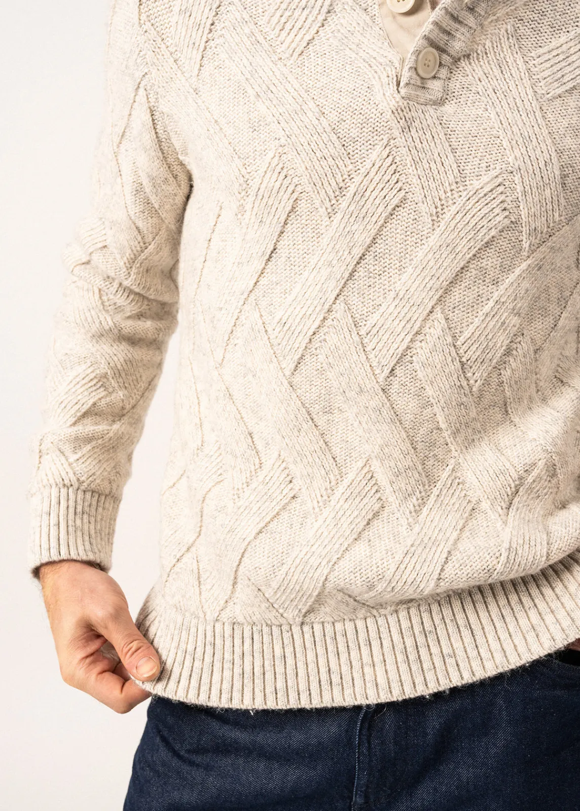 Saint James Jumpers & Cardigans*Neuchatel Structured Knit Jumper Grisclairchine