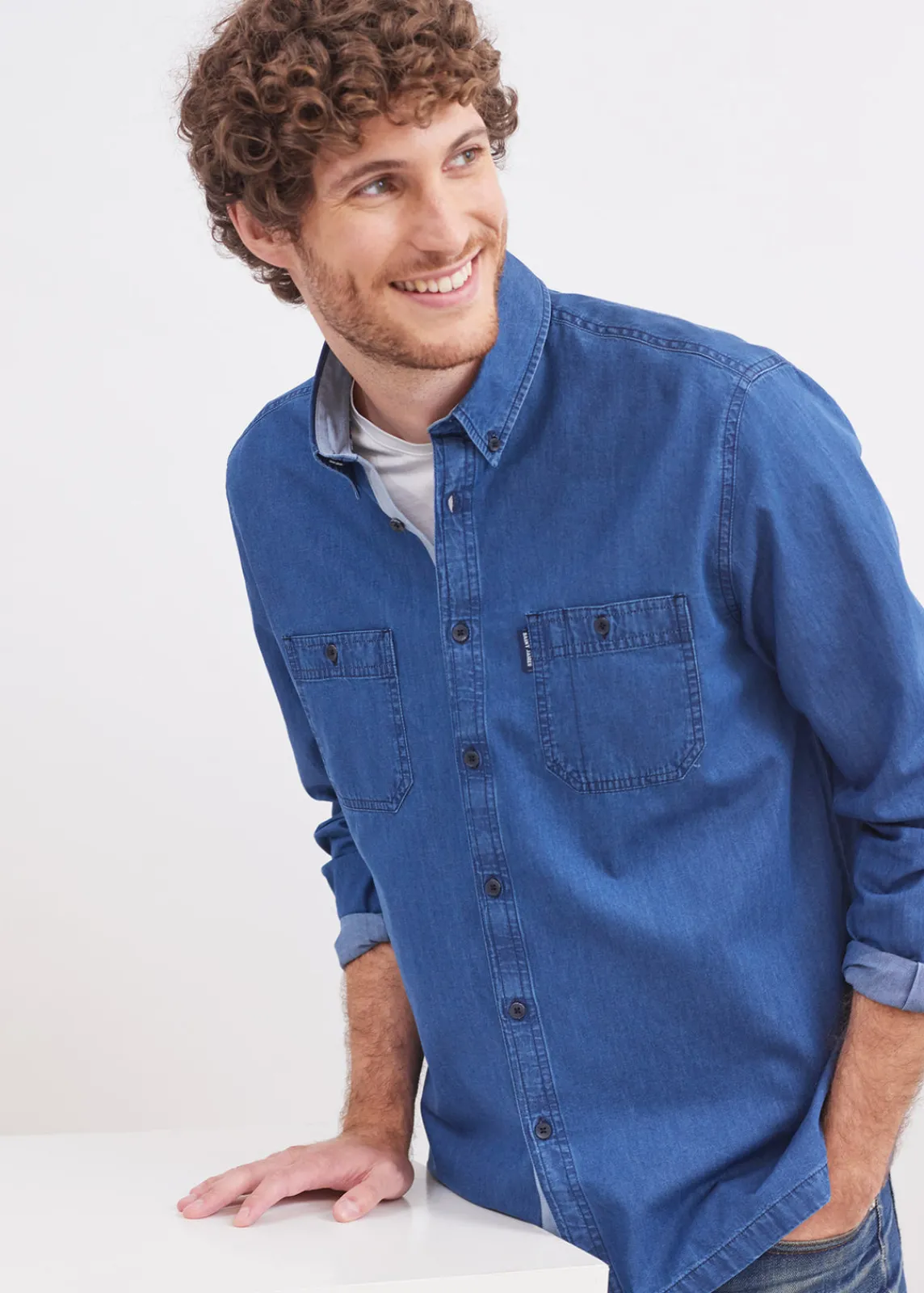 Saint James Shirts*New Lambert shirt Denim