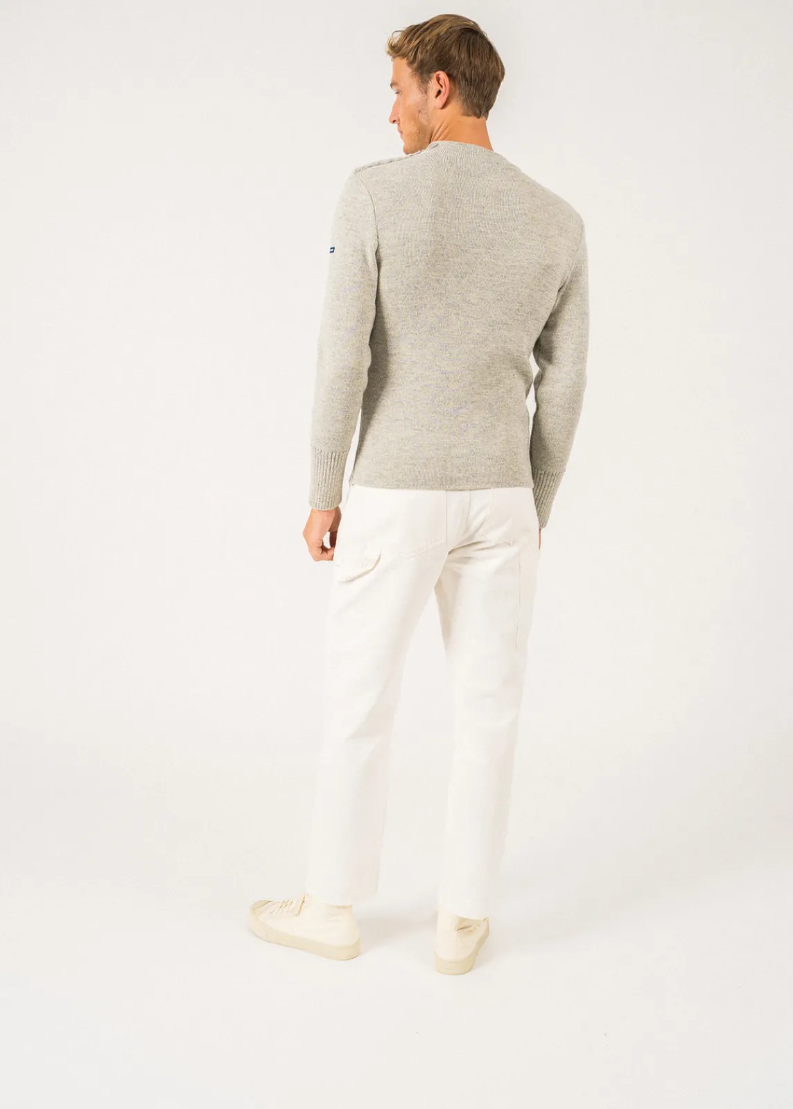 Saint James Sailor Jumpers|Sailor Jumpers*Paris plain sailor jumper Grisclair/ecru