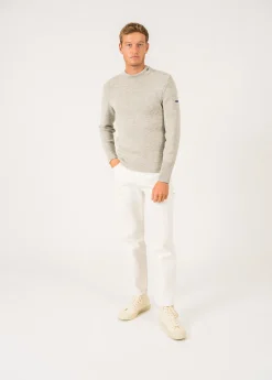 Saint James Sailor Jumpers|Sailor Jumpers*Paris plain sailor jumper Grisclair/ecru