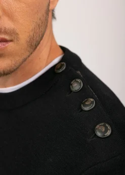 Saint James Sailor Jumpers|Sailor Jumpers*Patrimoine sailor jumper with elbow patches Marine
