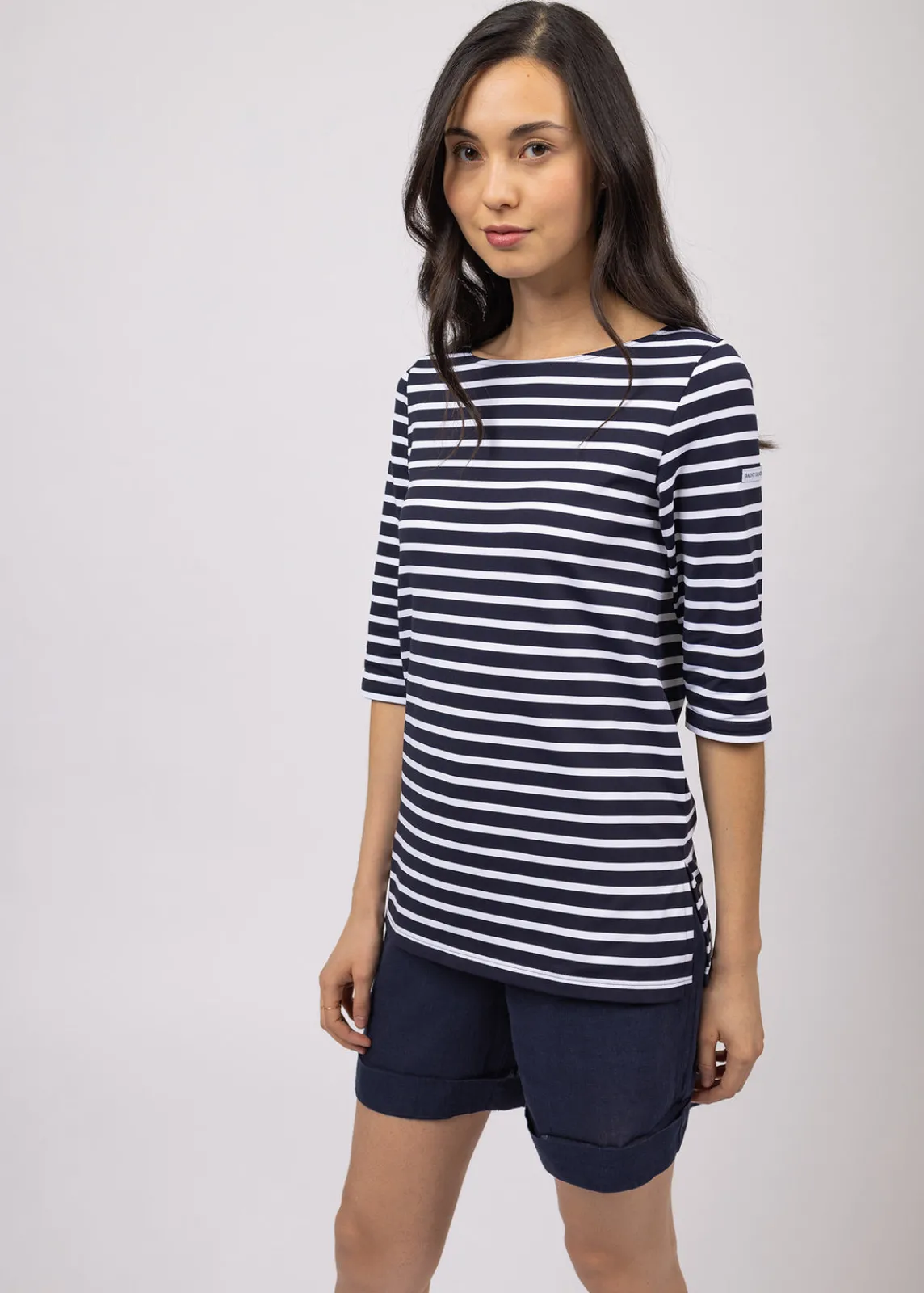 Saint James Sailor Striped Shirts*Phare boat neck striped sailor shirt Navy/neige