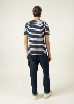 Saint James Sailor Striped Shirts|Sailor Striped Shirts*Plouider striped t-shirt Marine/ecru
