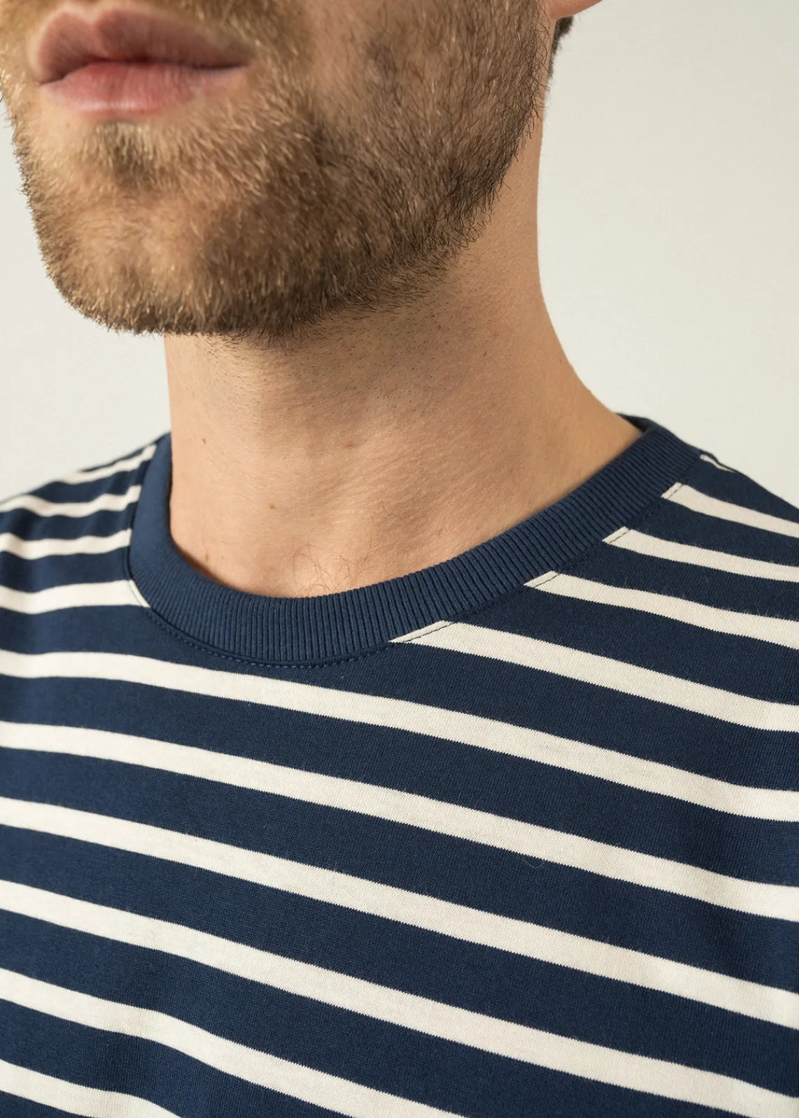Saint James Sailor Striped Shirts|Sailor Striped Shirts*Plouider striped t-shirt Marine/ecru