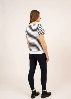 Saint James Tops & Polos*Poppyn's cotton t-shirt Neige/navy