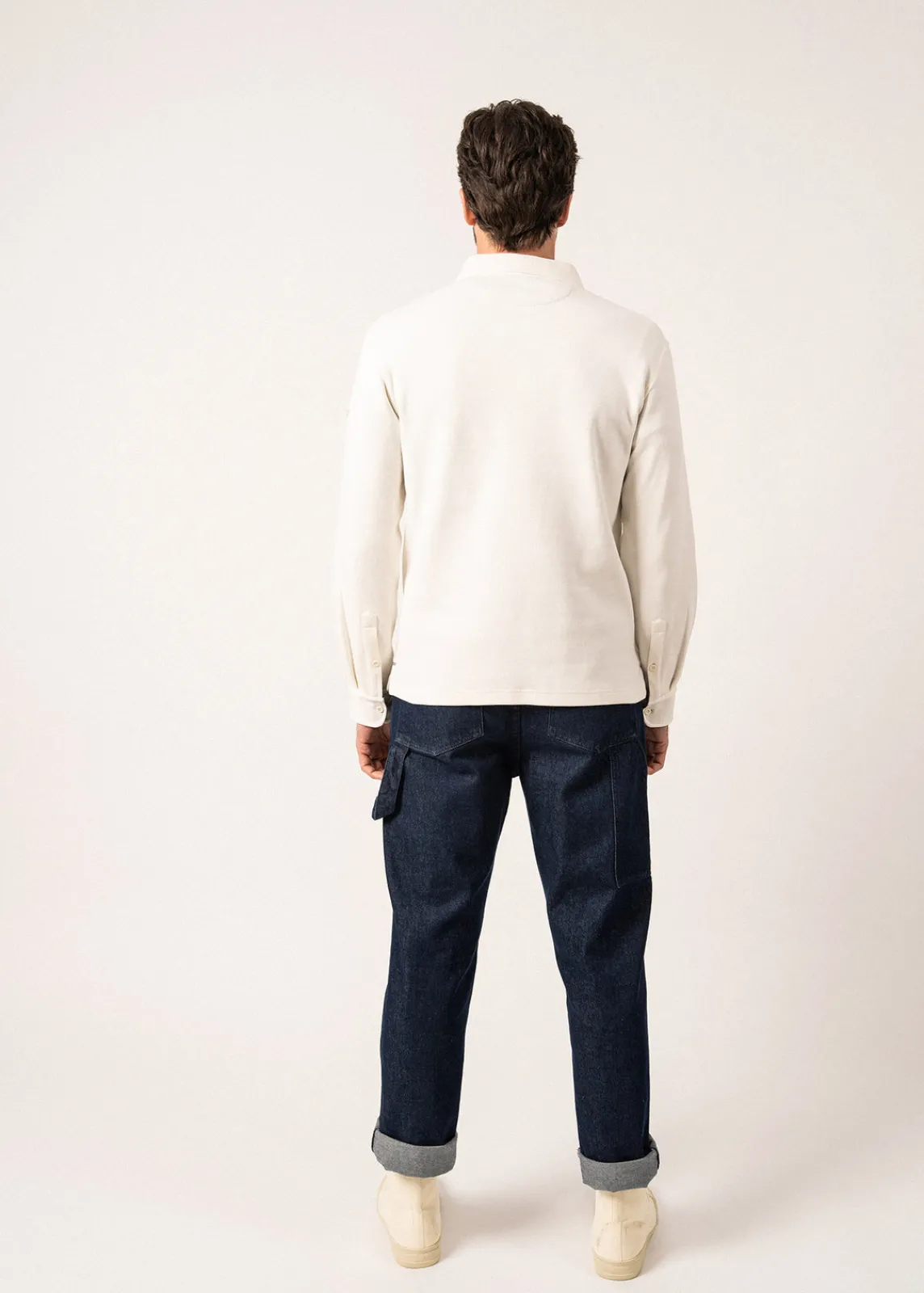 Saint James Polos & T-shirts*Prosper Long-sleeved Polo Shirt Ecume