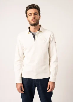 Saint James Polos & T-shirts*Prosper Long-sleeved Polo Shirt Ecume