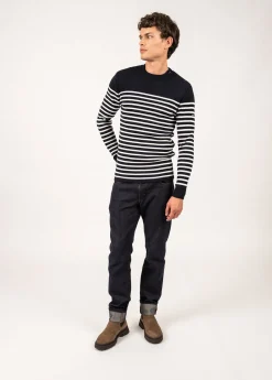 Saint James Sailor Jumpers|Sailor Jumpers*Rochefort striped sailor jumper Navy/ecume