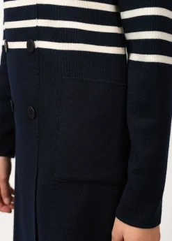 Saint James Dresses & Skirts*Royale striped dress in wool Navy/ecume