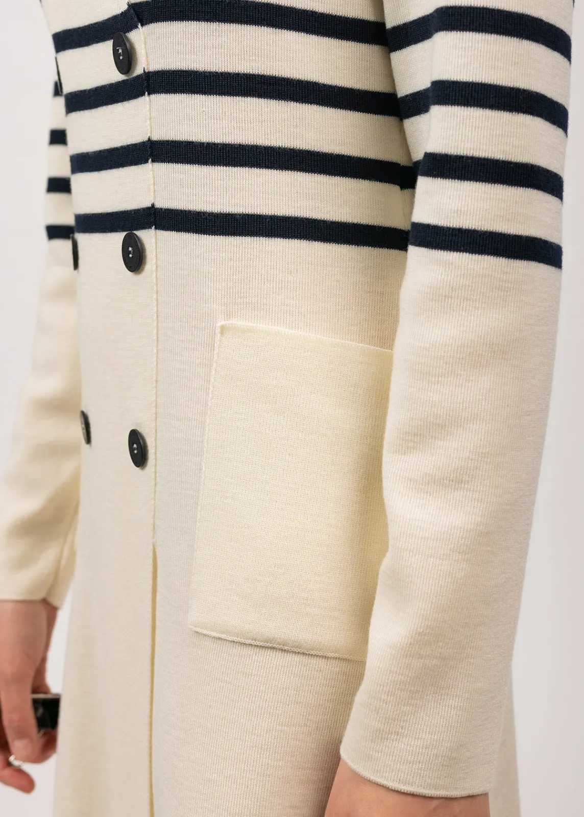 Saint James Dresses & Skirts*Royale striped dress in wool Ecume/navy