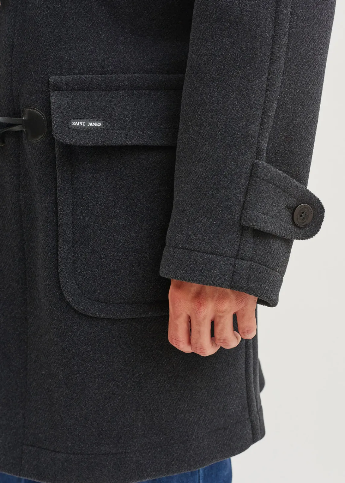 Saint James Coats*Saturne classic duffle-coat Anthracite