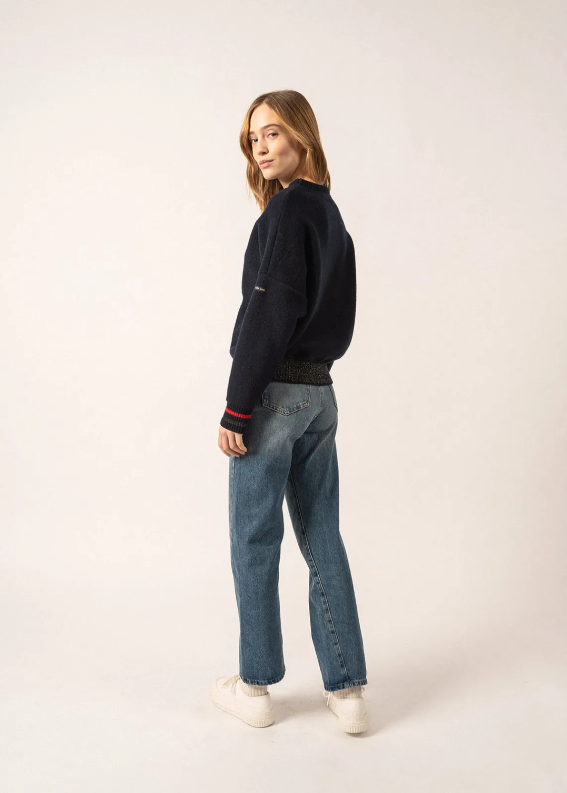 Saint James Jumpers, Cardigans, Jackets*Sélune Sweatshirt-inspired Jumper Marine