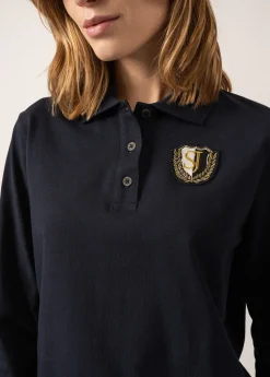 Saint James Tops & Polos*Soline Cotton Polo Shirt Amiral