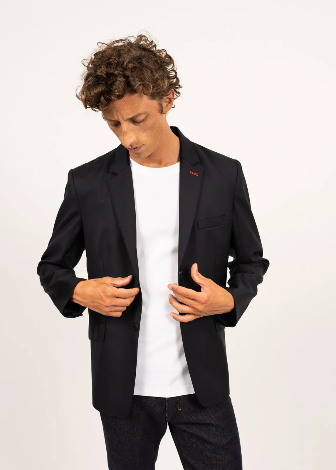Saint James Shell Jackets & Raincoats*St Benoit wool cloth blazer Navy